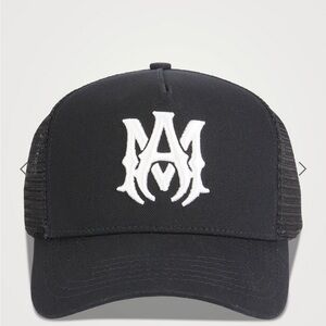 AMIRI Black Mesh Trucker Hat